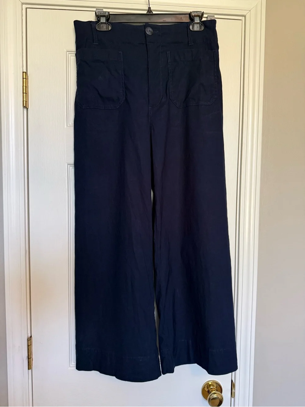 Anthropologie Maeve Colette Pant Wide-Leg Cropped in Ink sz 30 - Picture 3 of 13